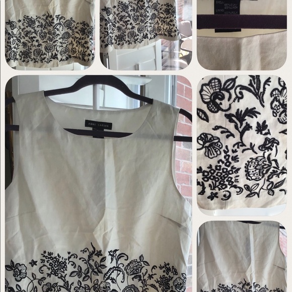 Blouse new never worn 55% silk 45% linen - Picture 3 of 14